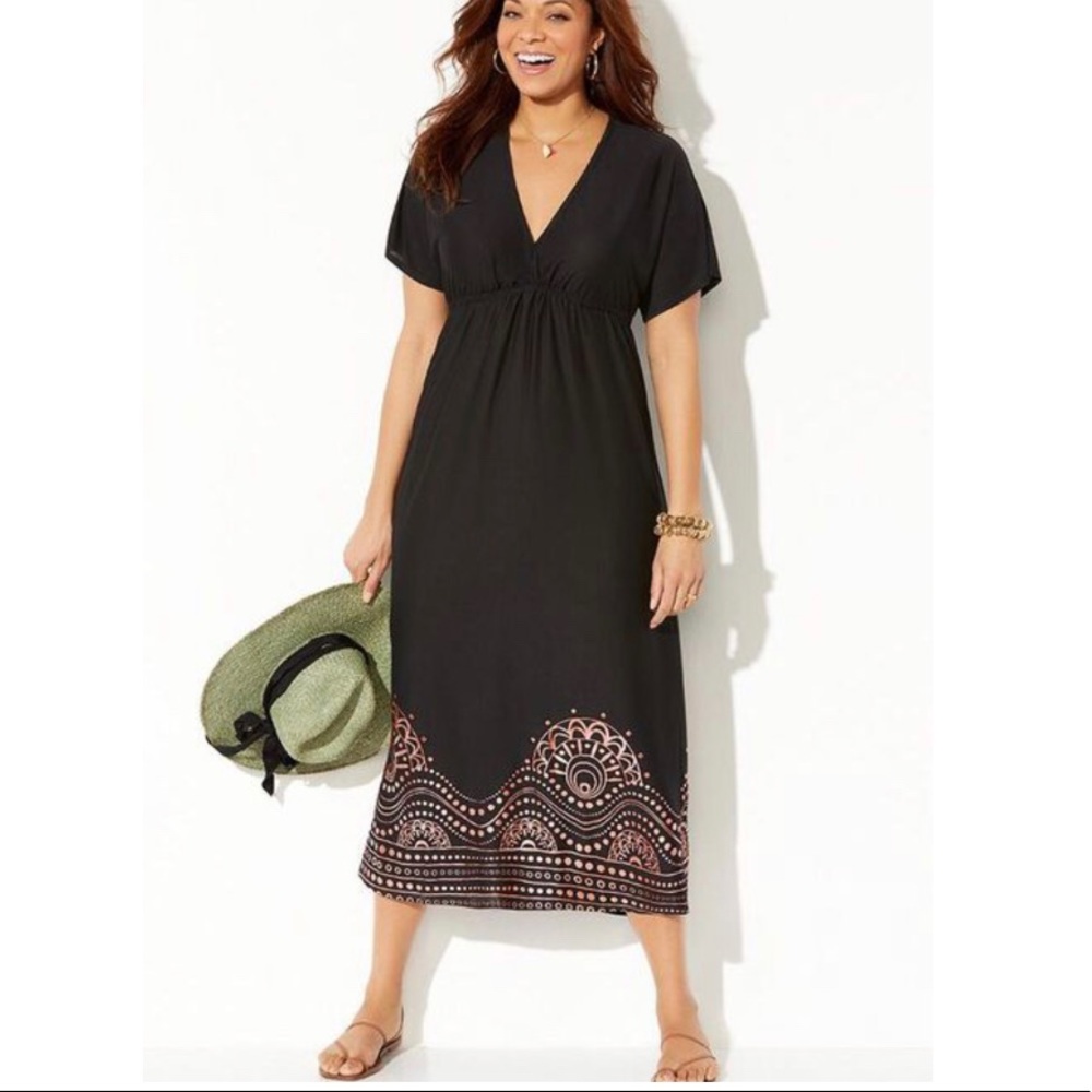 Swimsuits for All Kate V-Neck Maxi Dress Cover Up 14/16